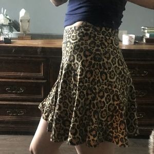 Cheetah skater mini skirt